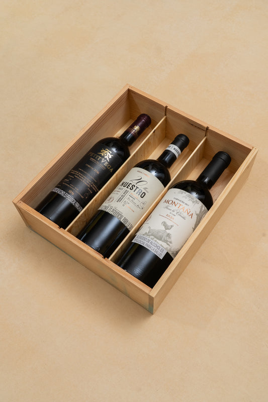Caja de Madera: 3 Tintos Premium
